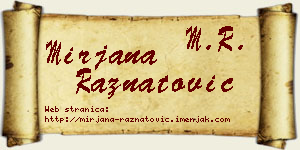 Mirjana Ražnatović vizit kartica